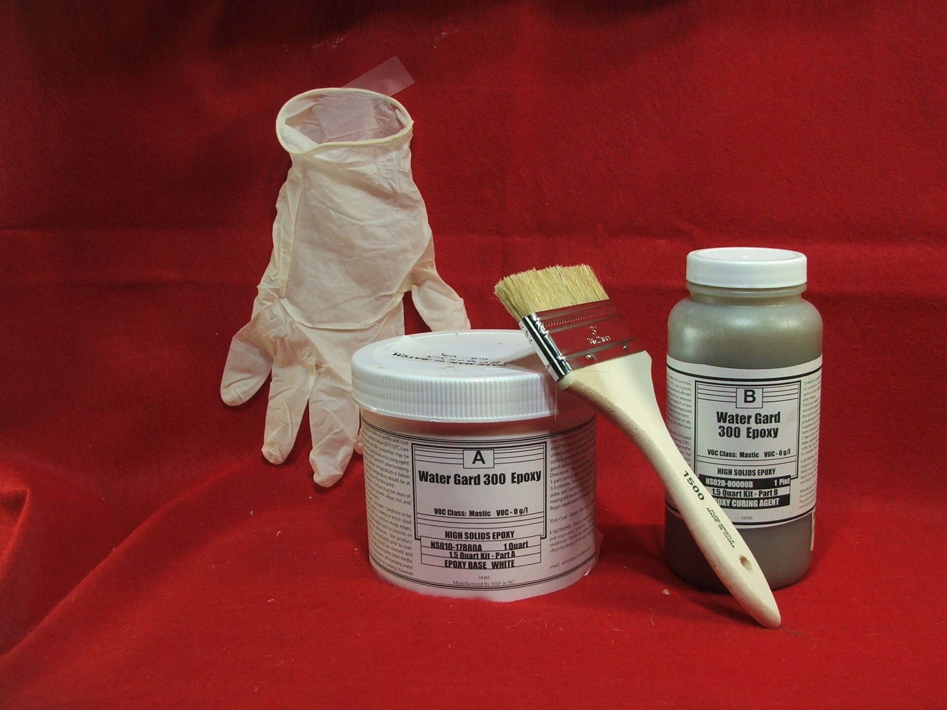 Part A and Part B epoxy tubs